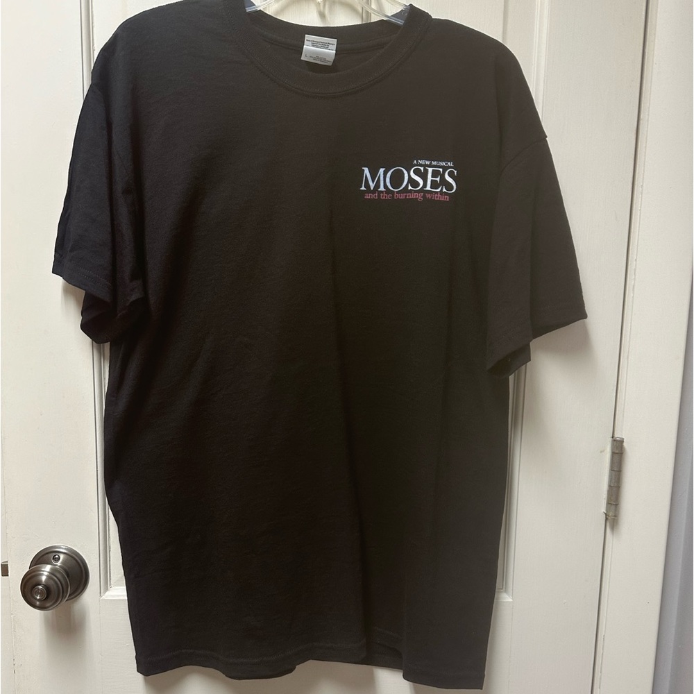 🌸 $3 if Bundled Large GILDAN T-Shirt A New Musical MOSES and the burning within